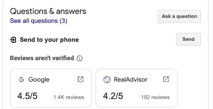 Fragen und Antworten im Google Unternehmensprofil für Immobilienmakler