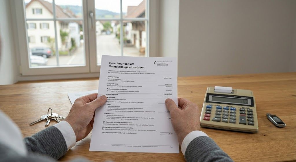 Grundstückgewinnsteuer im Baselland – Berechnungsblatt