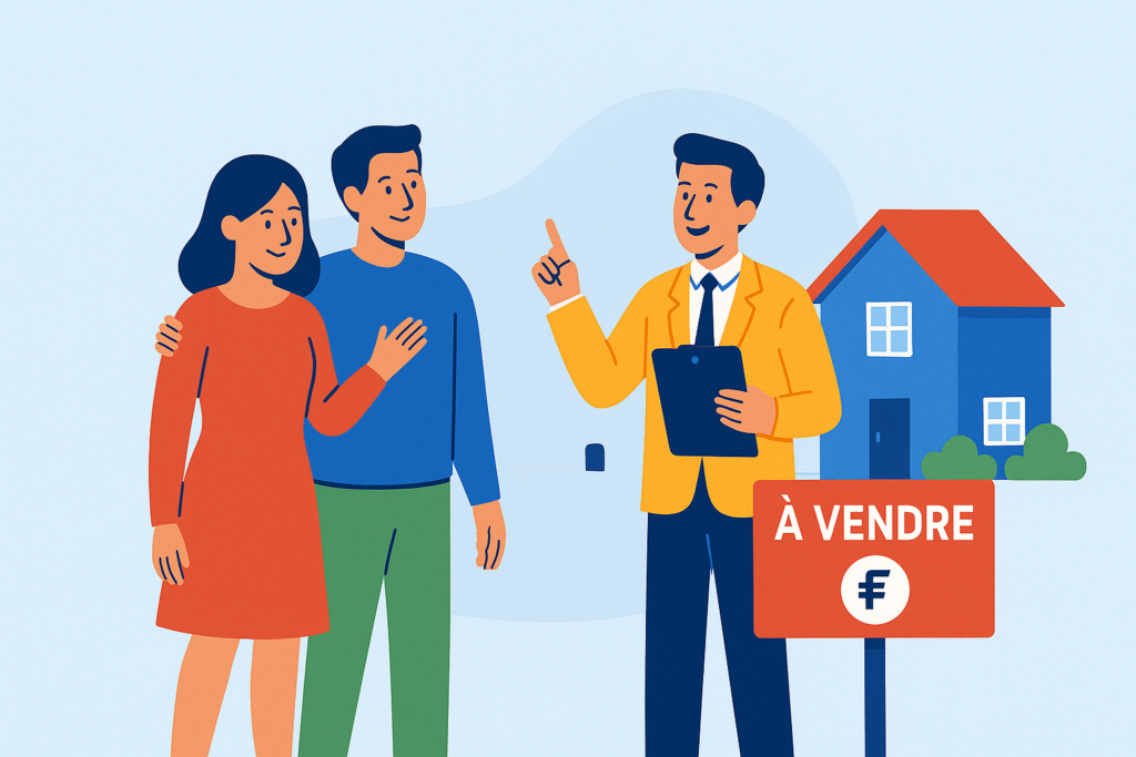 Couple qui visite une maison